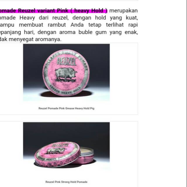 

Reuzel pink oil based