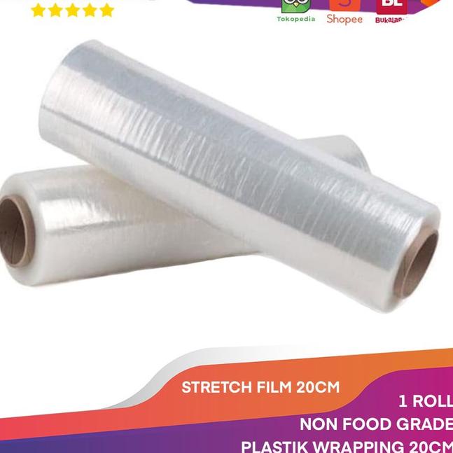 

Buruan Bayar STRETCH FILM 20CM X 250M PLASTIK WRAPPING PLASTIC WRAP PACKINGAN 1 ROLL