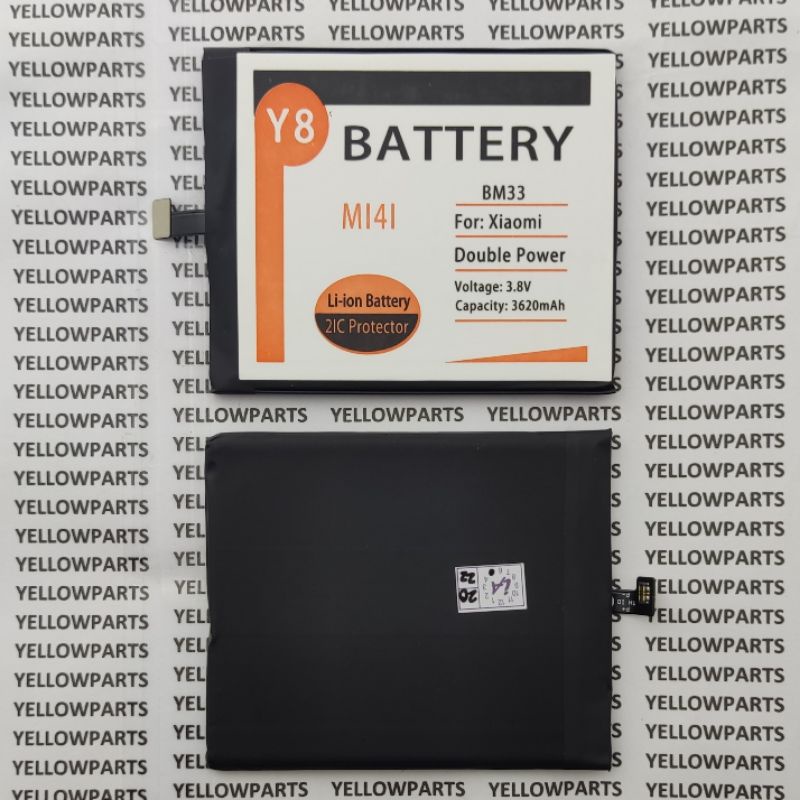 BAT BATTERY BATERAI BATRE XIAOMI MI4I BM33 Y8 DOUBLE POWER