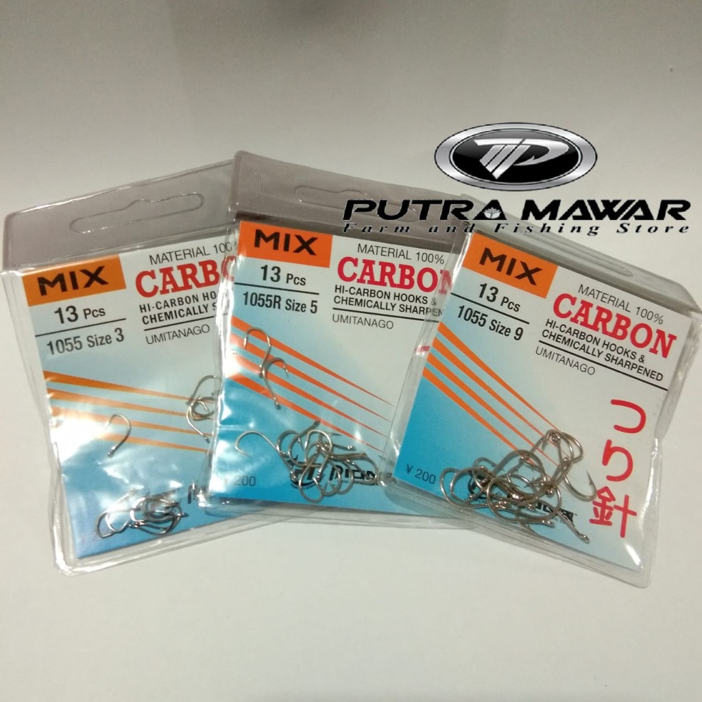 Kail Pancing Carbon MIX 1055 UMITANAGO atau Pancingan Pioneer Warna Putih Original