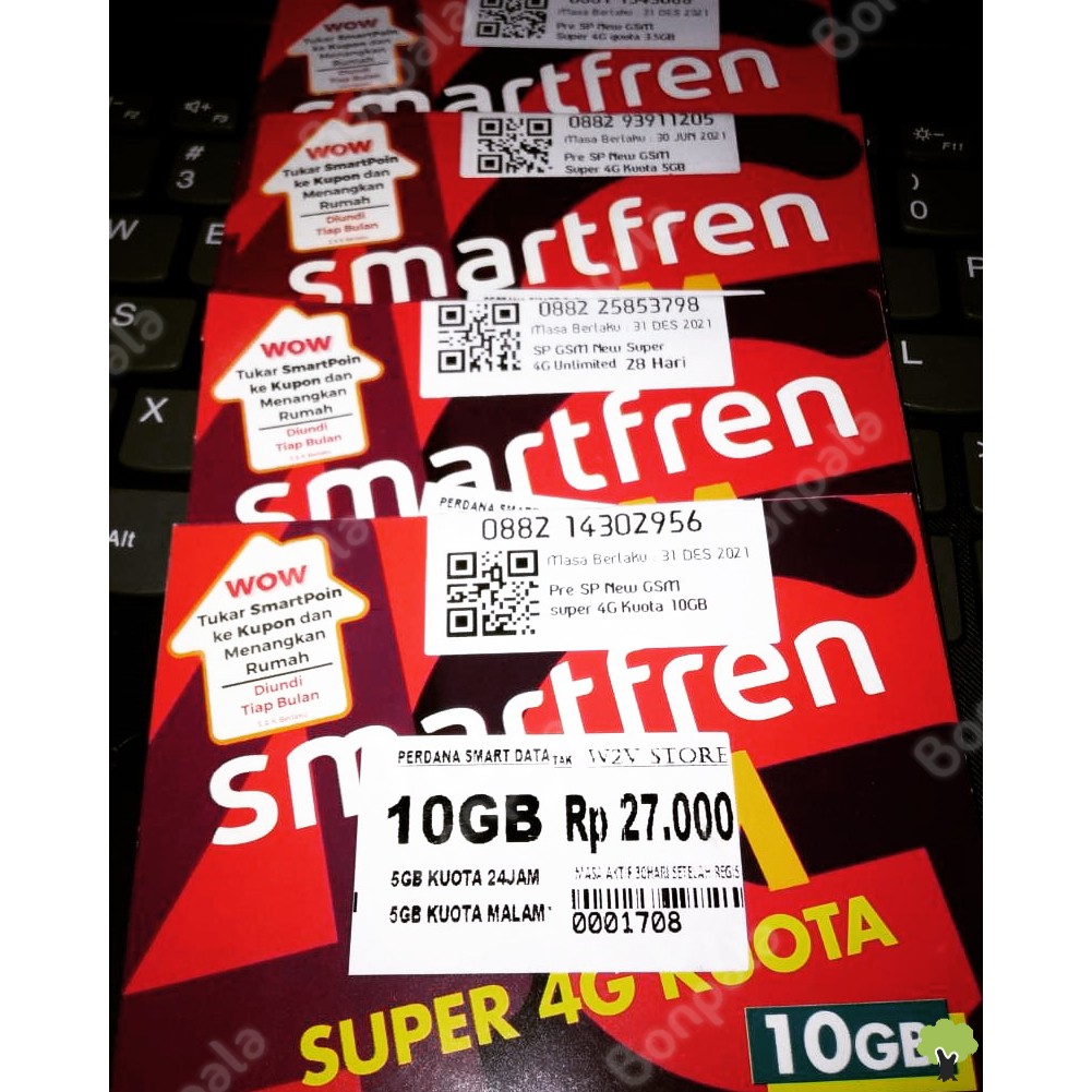 PERDANA DATA SMARTFREN 10GB / KUOTA / INTERNET / MURAH / NOMER