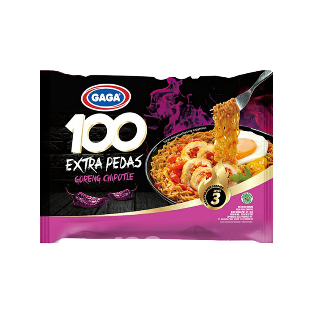 

Mie Gaga 100 Extra Pedas Goreng Chipotle | Pack