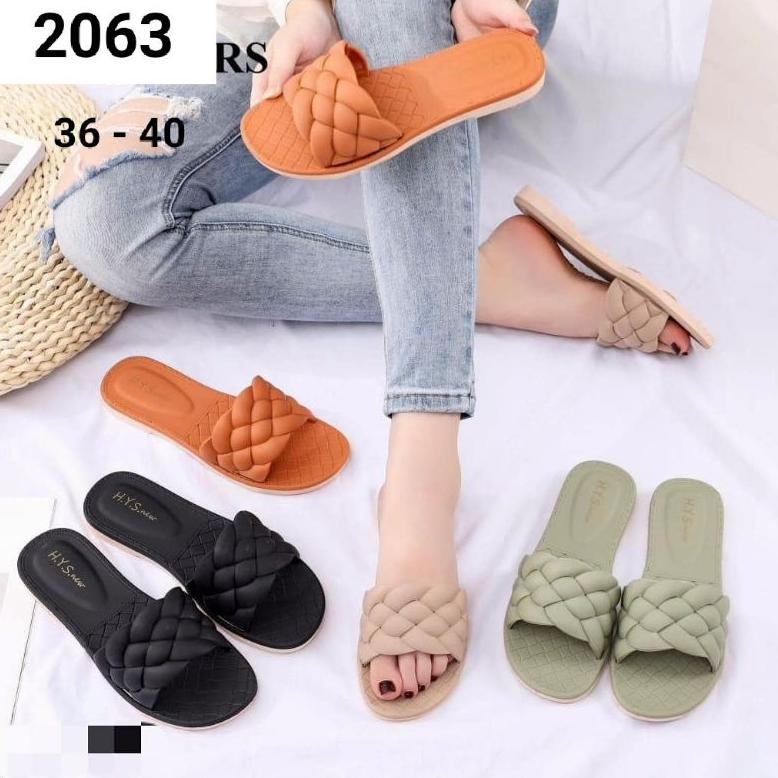Lrd31au22l ‑ sandal hys new 2063 KEPANG sandal selop jelly wanita motif kepang