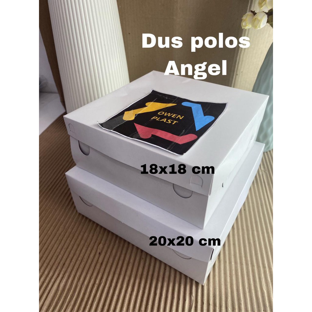

DUS NASI/KOTAK NASI/ DUS MAKANAN PUTIH UKURAN 18X18 DAN 20X20CM MEREK ANGEL TEBAL DAN KOKOH TERMURAH