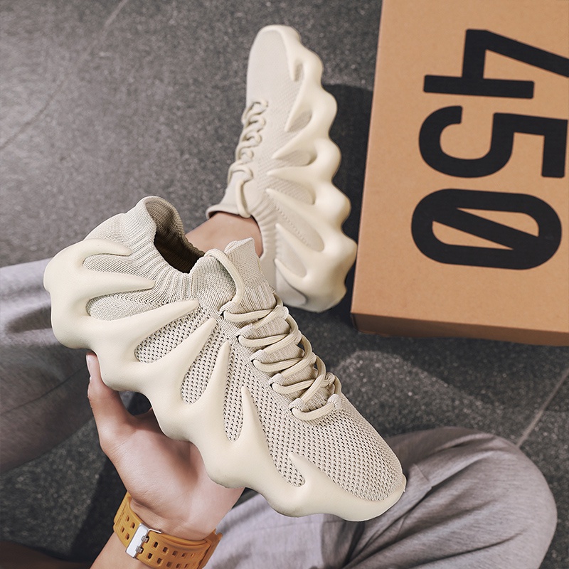 Kasut Lelaki YEEZY 450 Spot Express Adi Volcano Xiao Long Bao Grey Coconut 450 Running Shoes Fashion