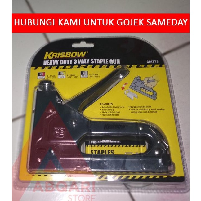 

KRISBOW STAPLES TEMBAK 3in1/ staple gun/ step gun
