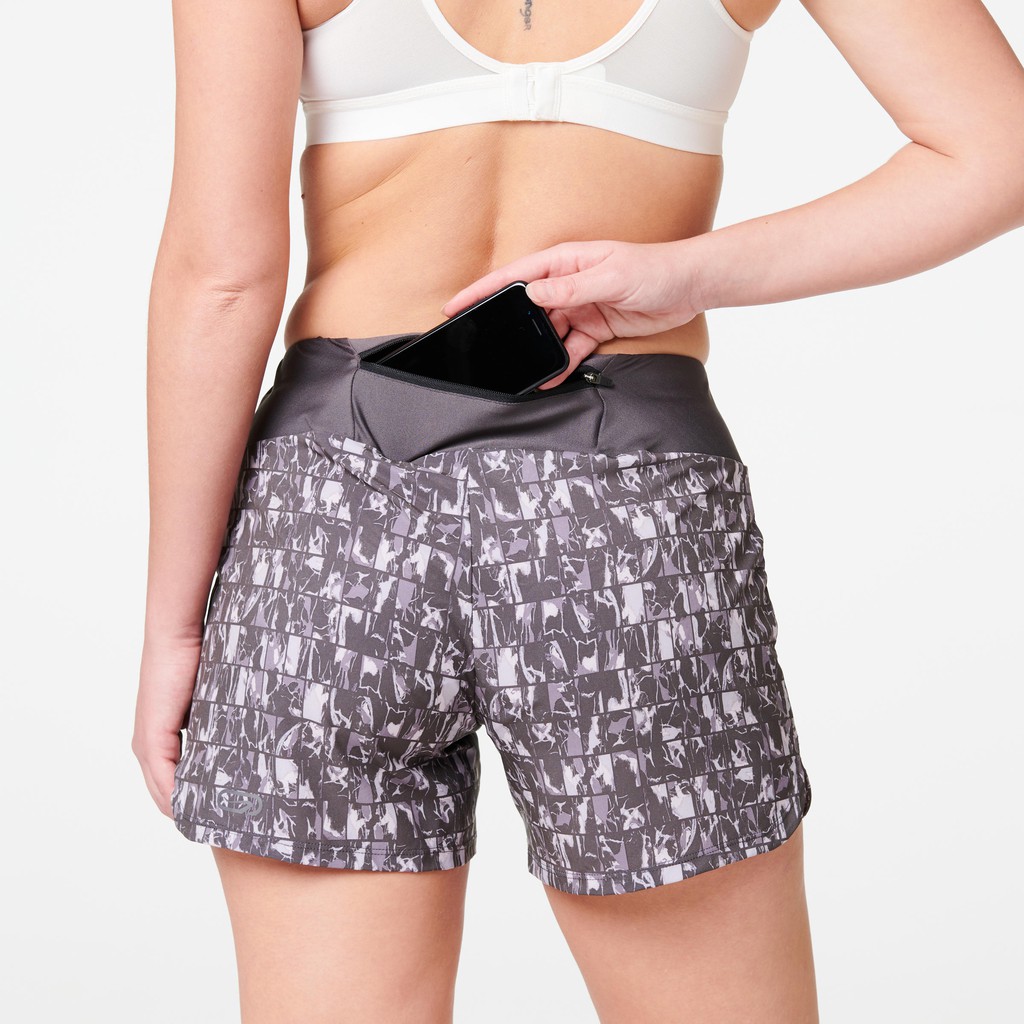 Decathlon Kalenji Celana Pendek Rundry Print Wanita Coklat - 8559166