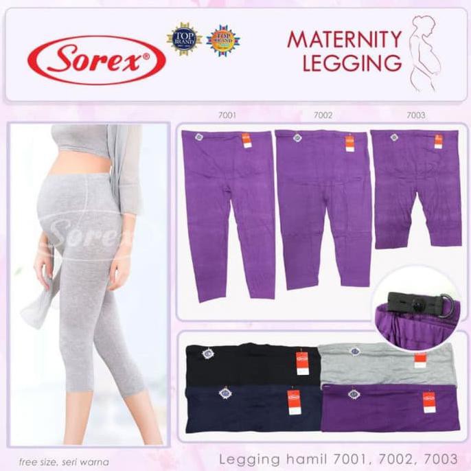 Celana Pendek Legging Hamil Pendek Harian Santai Sorex 7003 Murah - Abu-abu