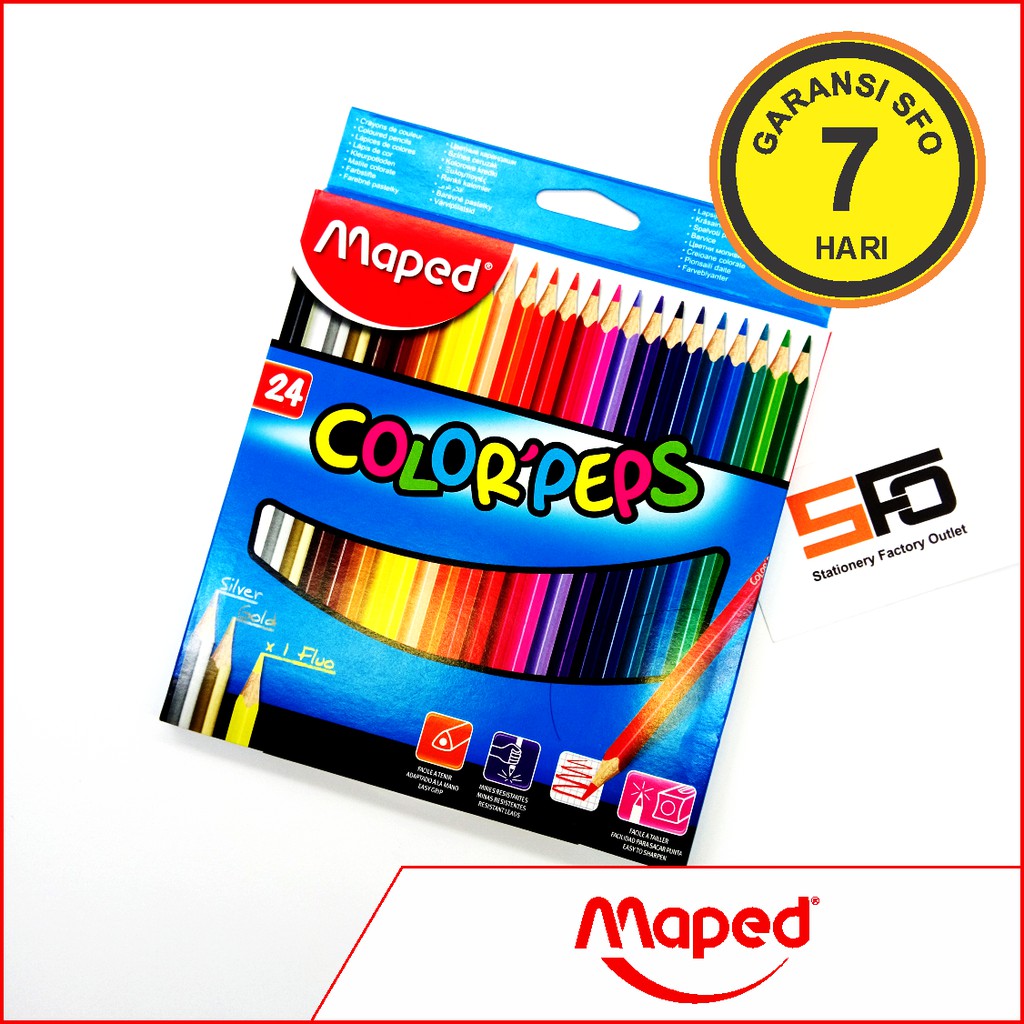 

Pensil Warna Maped isi 24 Color'peps