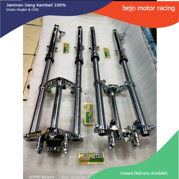 SOK SHOCK RX KING CHROME FULLSET DEPAN PLUS SEGITIGA ATAS BAWAH