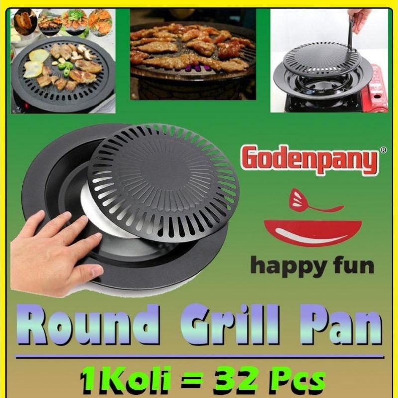 BBQ , ULTRA GRILL PAN  , Round grill, Panggangan  grill BBQ, BBQ pemanggang 32 cm