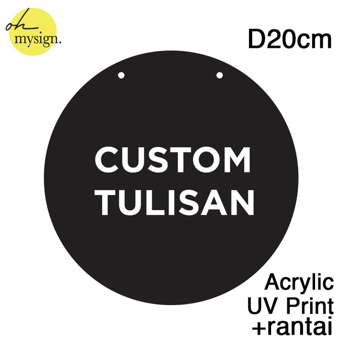 

Cantik Custom Tulisan Sign Akrilik Uv Print Bulat Signage Custom Tulisan Limited