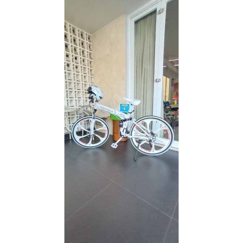 Sepeda mtb lipat 26" bonus helm rockbros