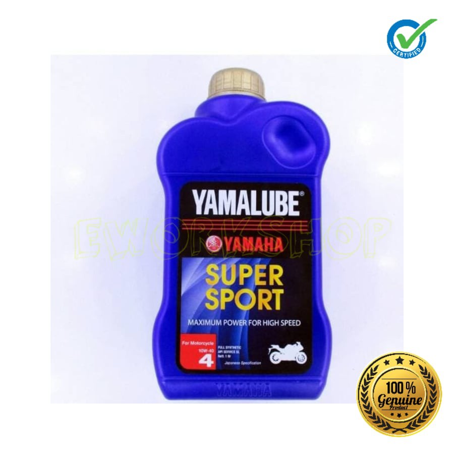 OLI YAMALUBE YAMAHA SUPER SPORT 10W-40 4T 1 L 100% Original Product