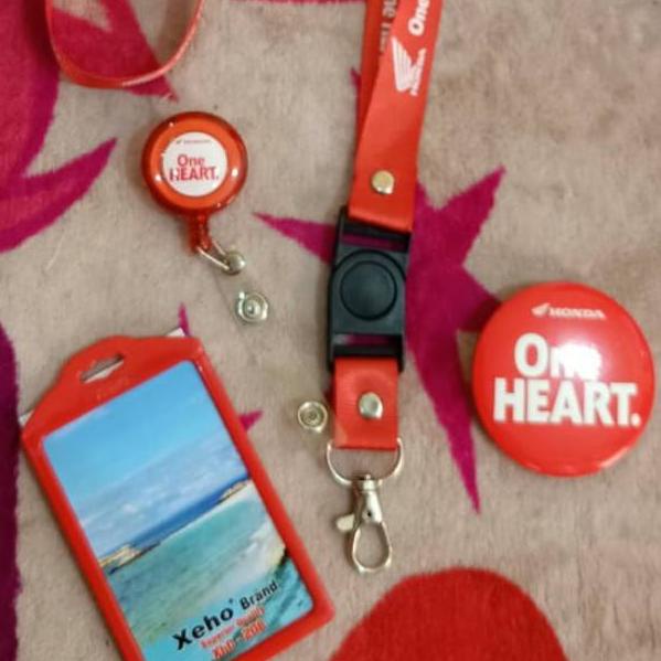 

[KODE G4855] paket tali Id card HONDA one heart ( ecer )ready stok