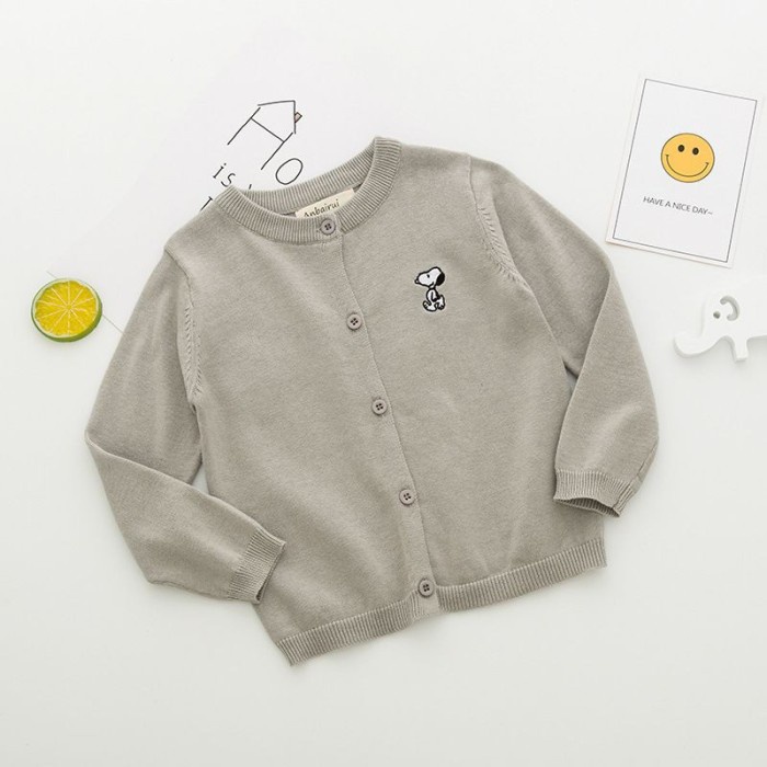 New   Cardigan anak unisex snoopy (Peach)