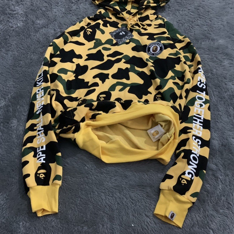 Sweater Hoodie Bape Bathing Ape Strong Together Camo Fulltag &amp; Lebel