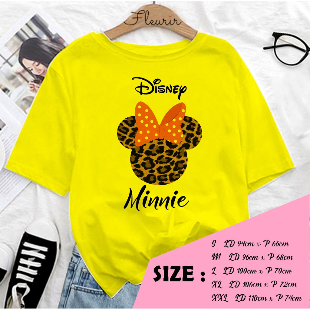 FLEURIR - KAOS MINI LEOPARD WANITA DEWASA LENGAN PENDEK TUMBLR TEE UNISEX