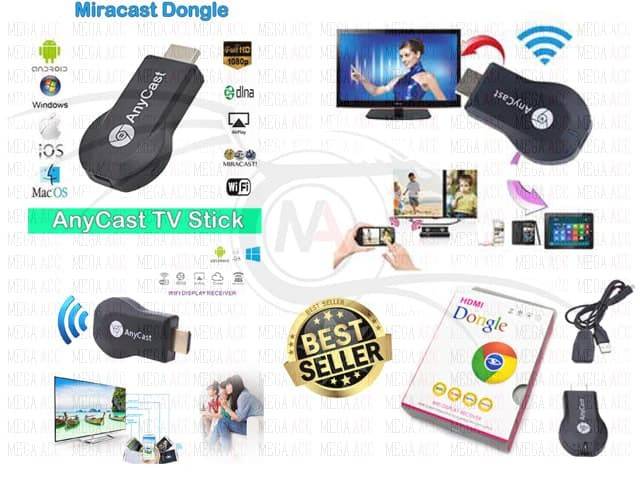 HDMI DANGLE ANYCAST WIFI WIRELESS/ANY CAST DISPLAY RECEIVER HD TV SMARTPHONE BEST PERFOMANCE EASIEST