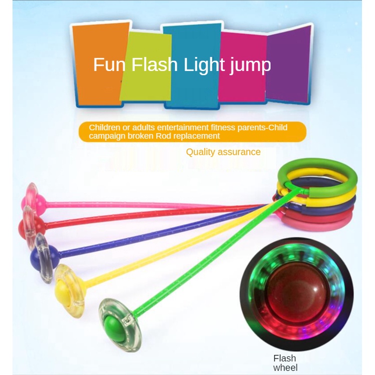 Mainan Olahraga Anak Dewasa Hulahup Lompat Dance Circle Flash Jump Full LED Ring Skip It Ball Red