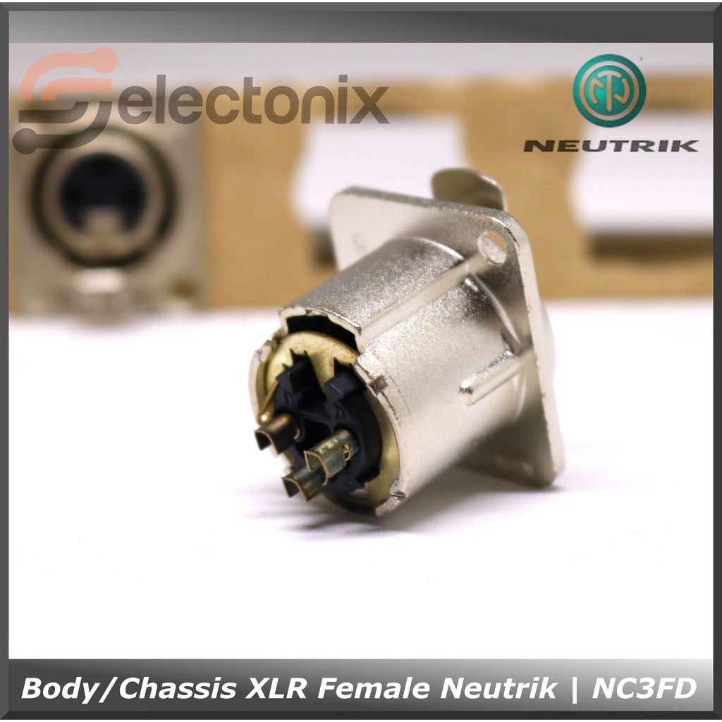 Chassis / Body XLR Female 3 Pin | Neutrik [NC3FD-LX]