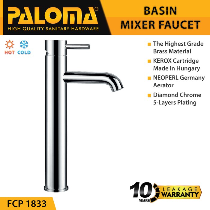 PALOMA FCP 1833 Keran Mixer Wastafel Cuci Tangan Panas Dingin Kran Air