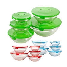 Mangkuk kaca Set 5 pcs - Mangkok Beranak 5in1 - Bowl Glass 5