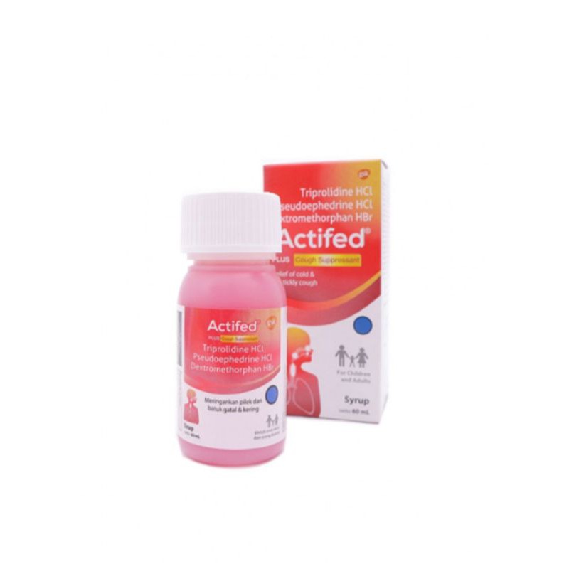 ACTIFED MERAH 60 ML &amp; ACTIFED HIJAU 60 ML