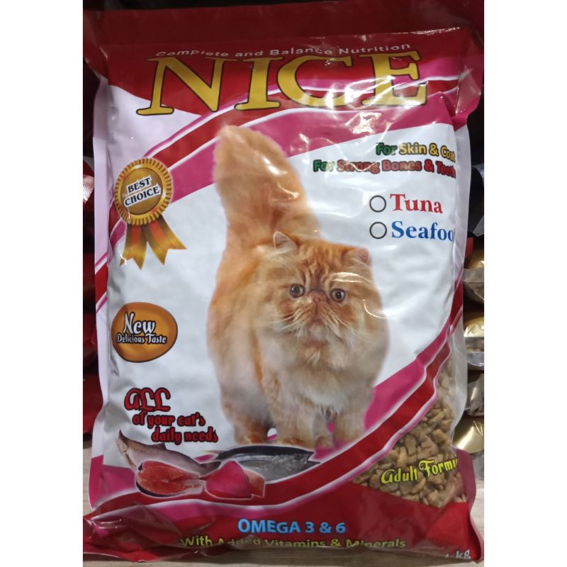 NICE Catfood Makanan Kucing Repack 1kg/Makanan Kucing Kering