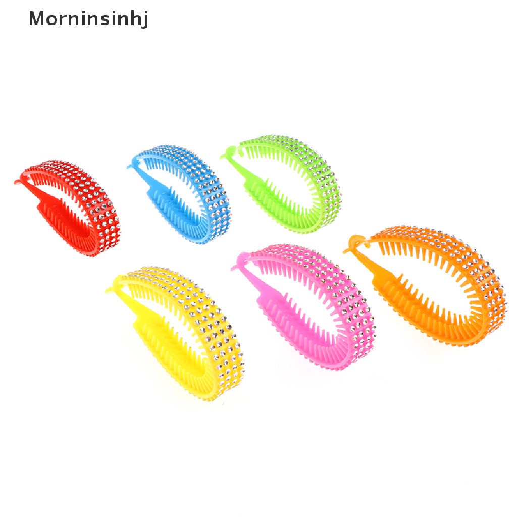 12pcs Jepit Rambut Ponytail Aksen Berlian Imitasi Untuk Wanita