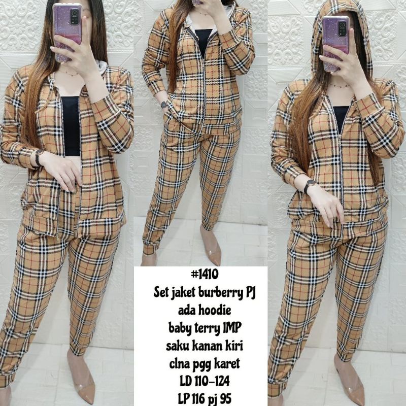 Set jaket burberry PJ 1410 Detail dipic