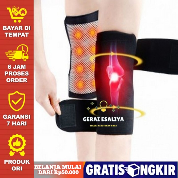 Heat Magnetic Pelindung Lutut Terapi Magnetik Knee Pad Size 86cm