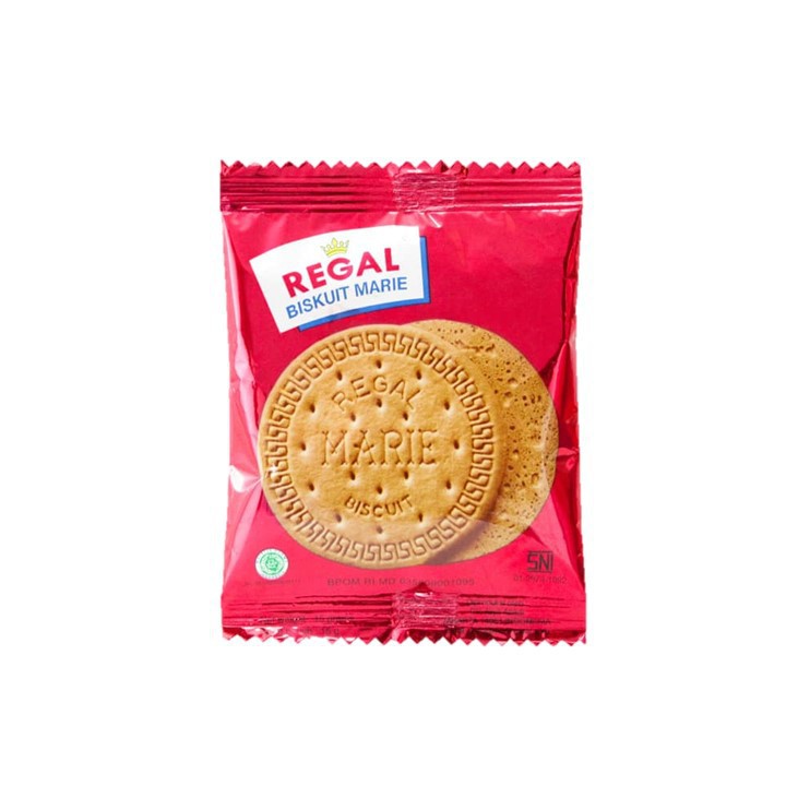 

Biskuit Marie Regal Sachet 12gr | Regal Biskuit Marie Rencengan 1 Pcs