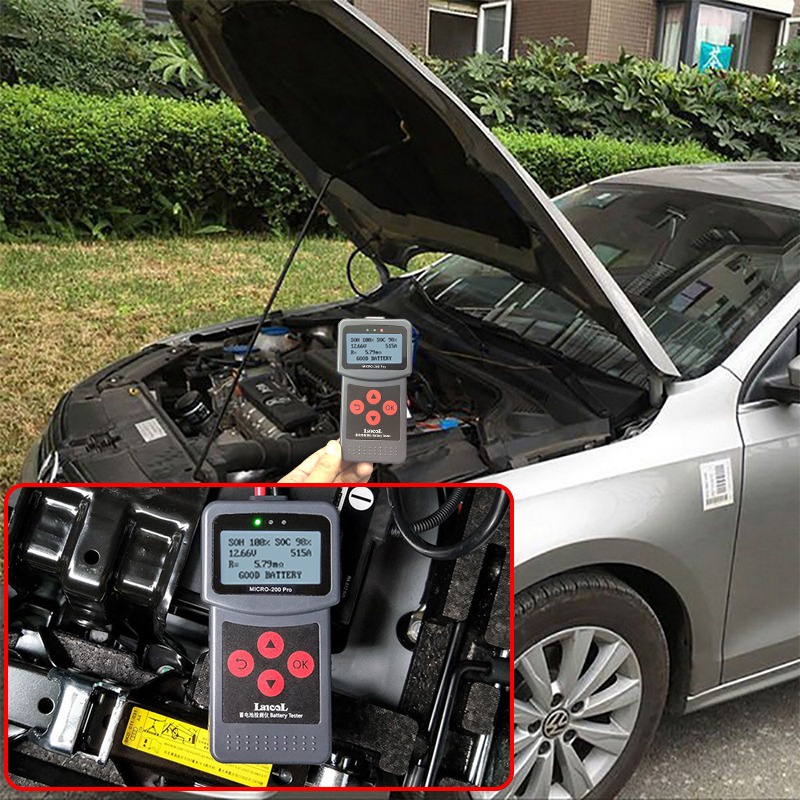 Alat Test Aki Digital Battery Tester Lancol Micro-200 Pro Motor Mobil Truk Cek Baterai Analyzer Capit Clamp