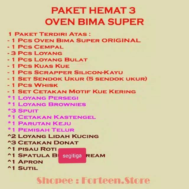 JNE / GRAB Paket Hemat Komplit Oven Tungku Bima Super Oven Tangkring Oven Kompor KM