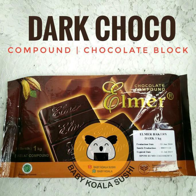 

ELMER DARK CHOCO 1kg | Coklat Blok | Compound Chocolate Milk Block - Classic