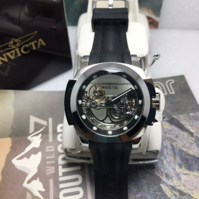 Best seller jam tangan pria INVICTA SKELETON SILVER