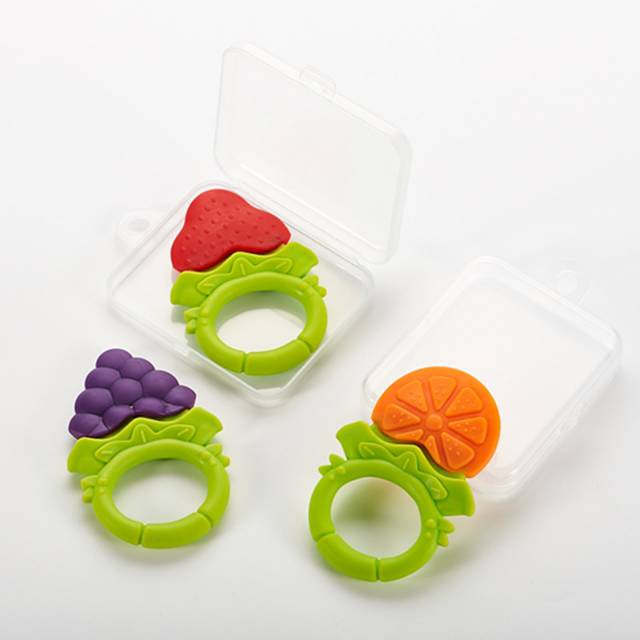 1234OS - BABY TEETHER BUAH [DENGAN BOX] / GIGITAN BAYI MODEL BUAH /BABY TOOTH TEETHER.