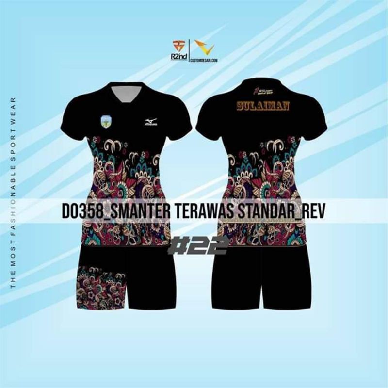 Jersey voli printing wanita original regarsport