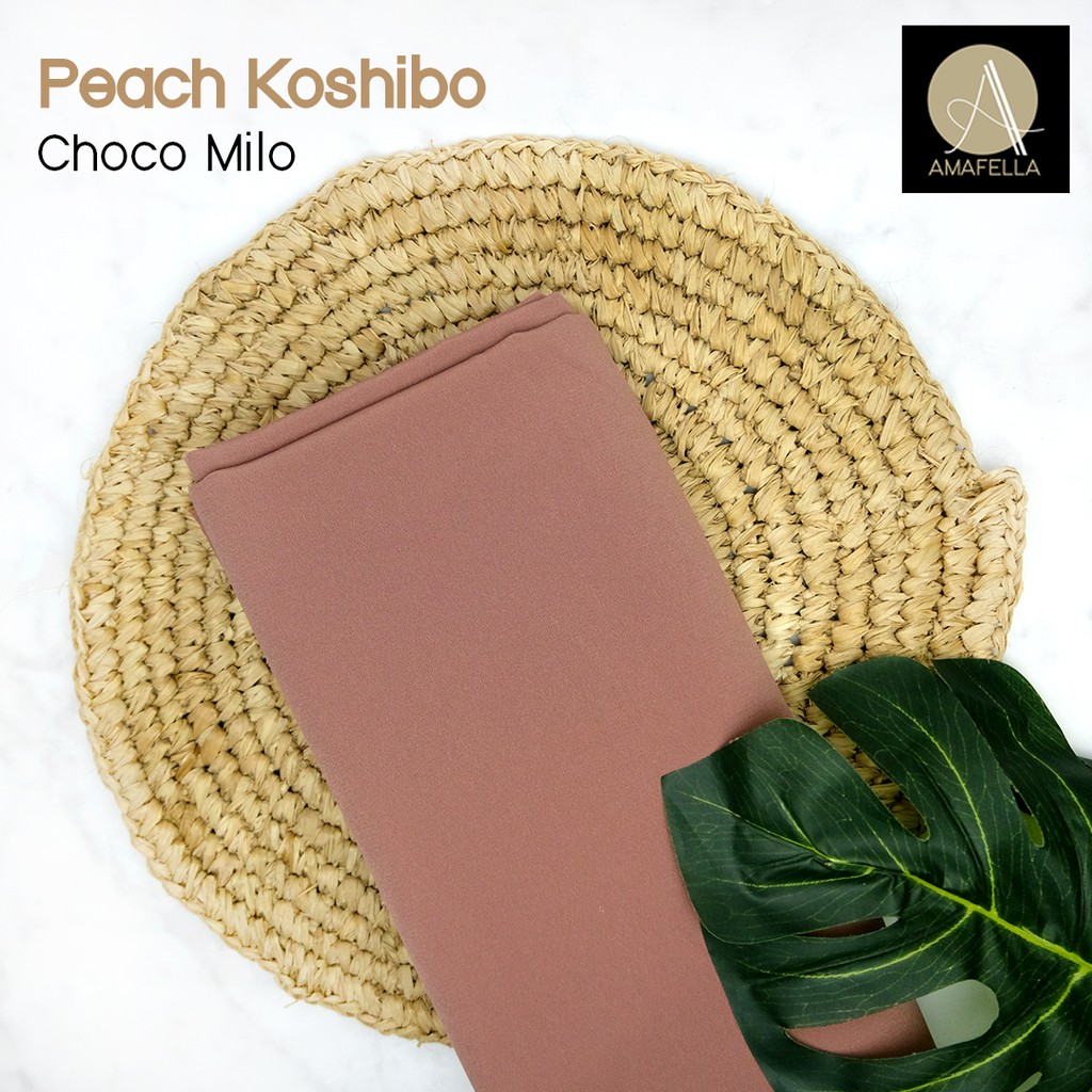 1/2 meter Kain Peach Koshibo Premium Wolly Crepe Tebal