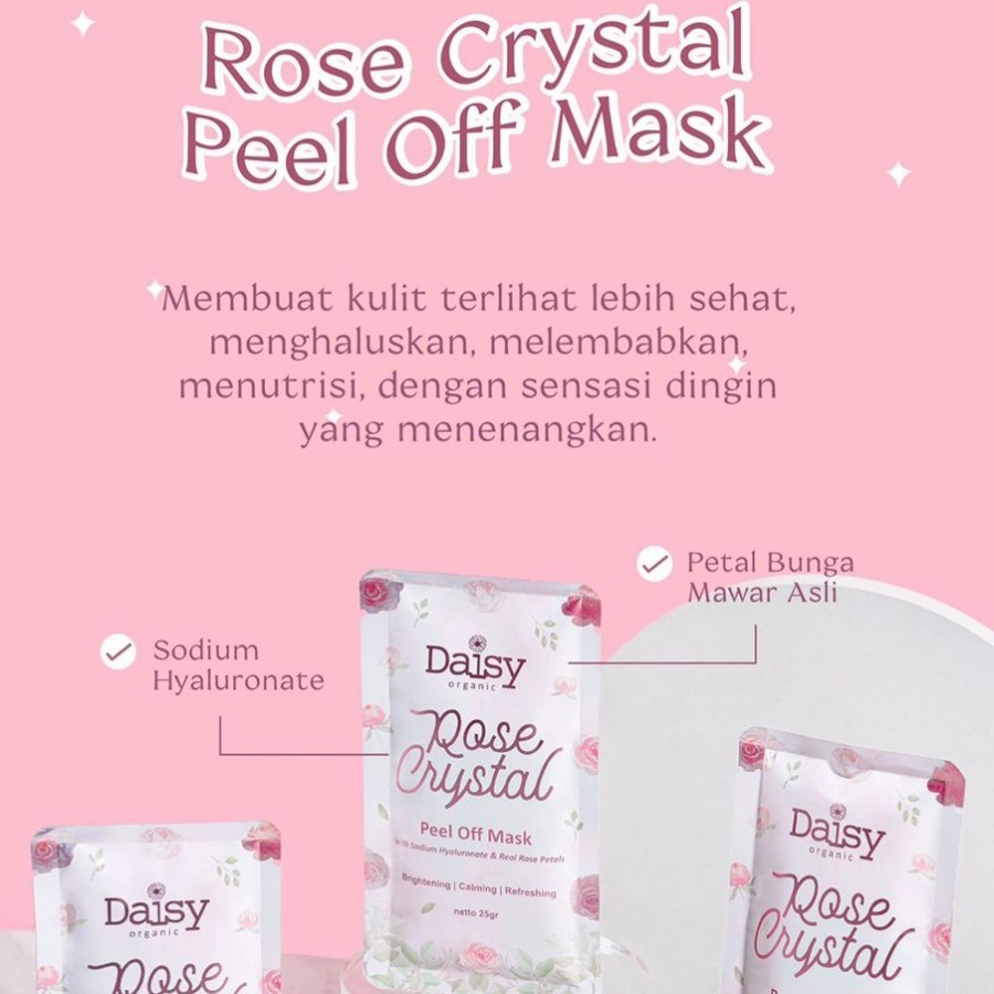 Daisy Organic Rose Crystal Peel Off Mask