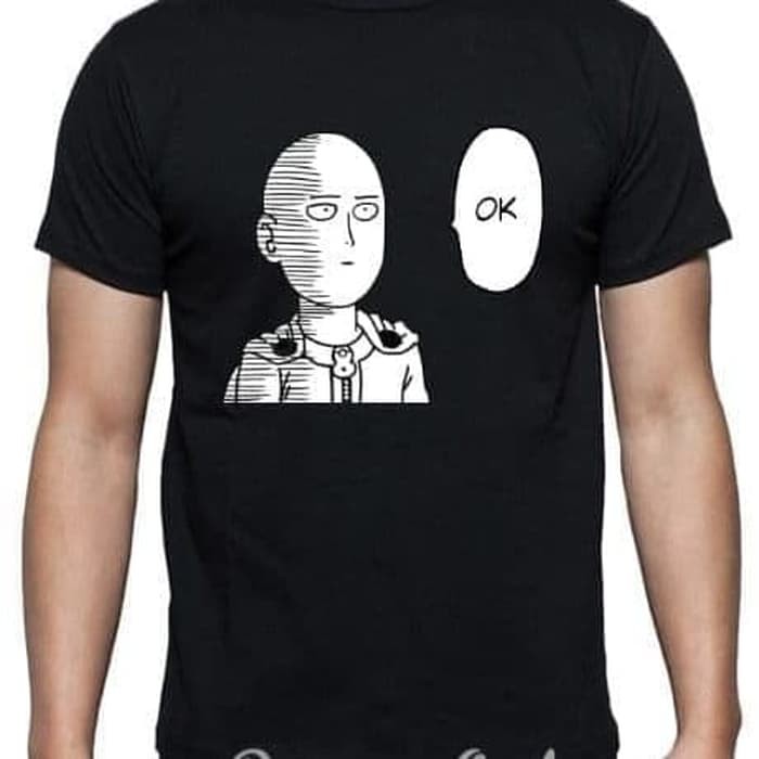 KAOS COMBED 30S SAITAMA SAID OKE FLAT FACE ONE PUNCH MAN BAJU TSHIRT