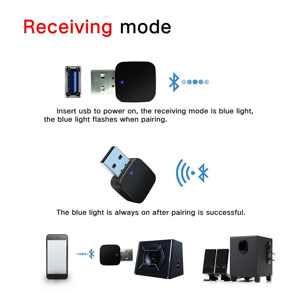 ROCKETEK USB Bluetooth 5.0 Transmitter Receiver Audio Adapter - KN321