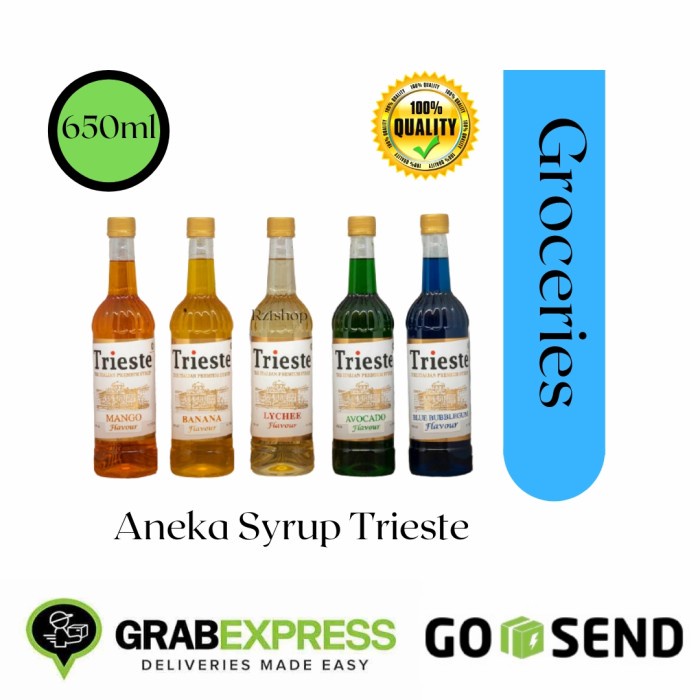 

SIRUP- PERASA MINUMAN SIRUP TRIESTE / SYRUP TRIESTE MURAH COCOK UNTUK KOPI -SIRUP.
