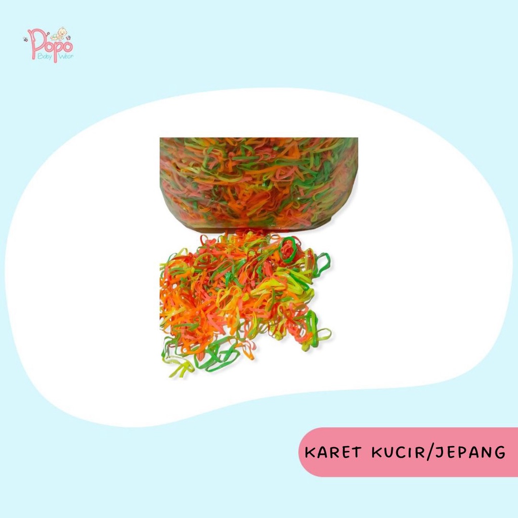 KARET JEPANG/ KARET KUNCIR ANAK / KARET KUNCIR BAYI/ IKAT RAMBUT