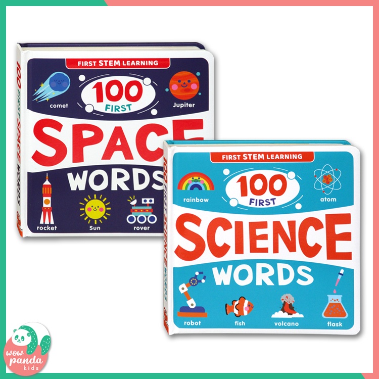 100 First Space Words / 100 First Science Words - First STEM Learning Board Book (WP)