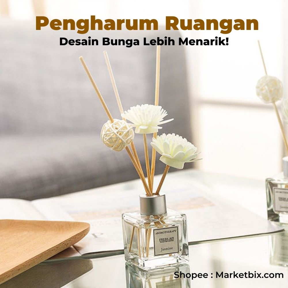 Pengharum Ruangan Aroma Diffuser Black Rose Essential Oil Rattan Stick Parfum Ruangan 50ml