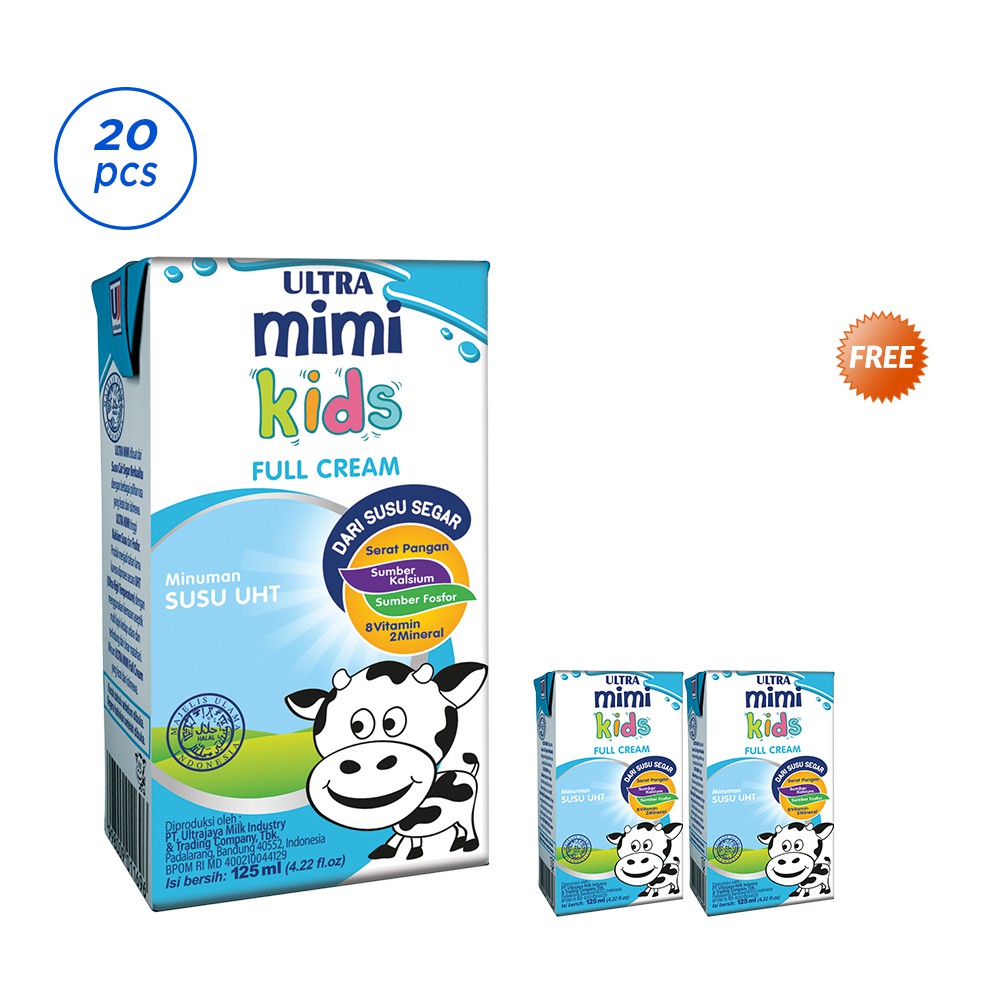 

Ultra Mimi Full Cream - Paket Spesial Beli 20X125Ml Bonus 2X125Ml