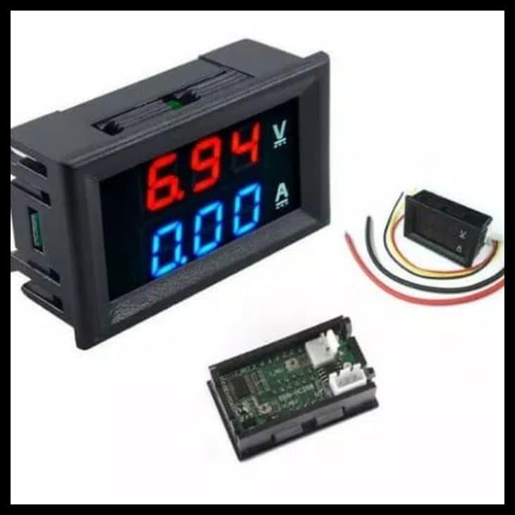 Dual Volt Amp Meter Digital Ampere Meter Voltmeter Dc 10 100 Ammeter Kode 252