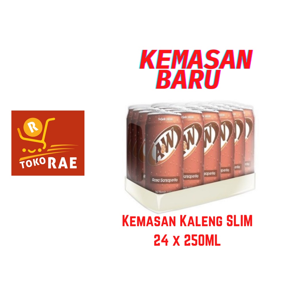 

A&W Sarsaparilla can kaleng 250ML 24 cans